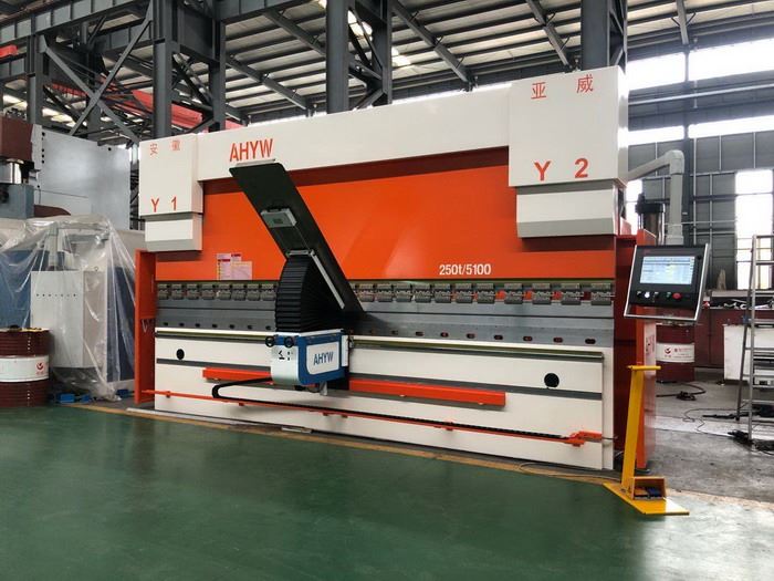 AHYW Yawei 250T6m CNC 6 axis Press brake sheet follower DELEM DA66T 2D full touch screen metal bending controller