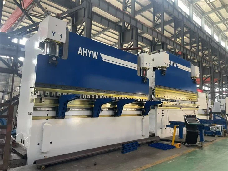 AHYW YAWEI CHINA MADE 1000T6M 8M CNC PRESS BRAKE 4 AXIS FACTORY MANUFACTURE